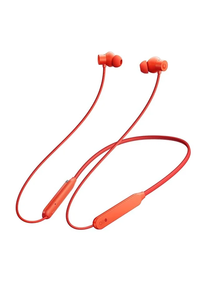 Premium Wireless Neckband Pro In-Ear Headphones with Active Noise Cancellation and Dual Device Connectivity (Orange) d3yfo