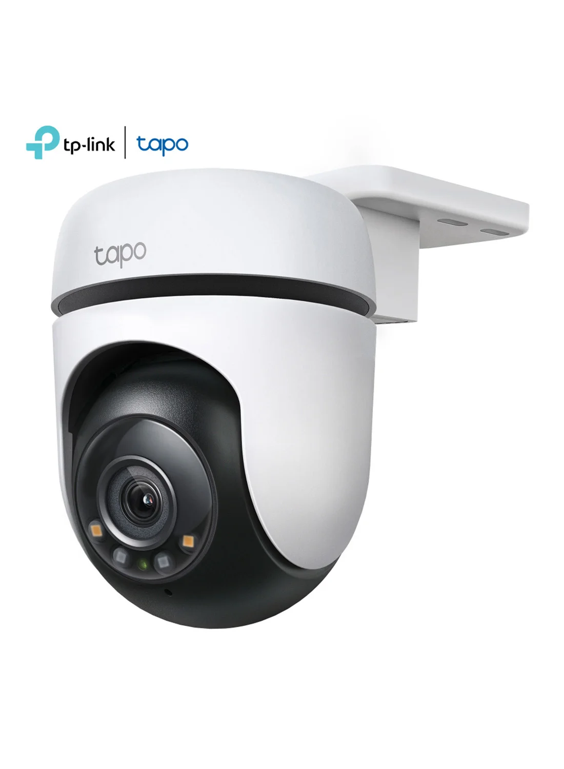 Premium 2K Outdoor Security Camera Pan Tilt Wi-Fi Surveillance System with 360 Degree View and Color Night Vision (White) cnc3a