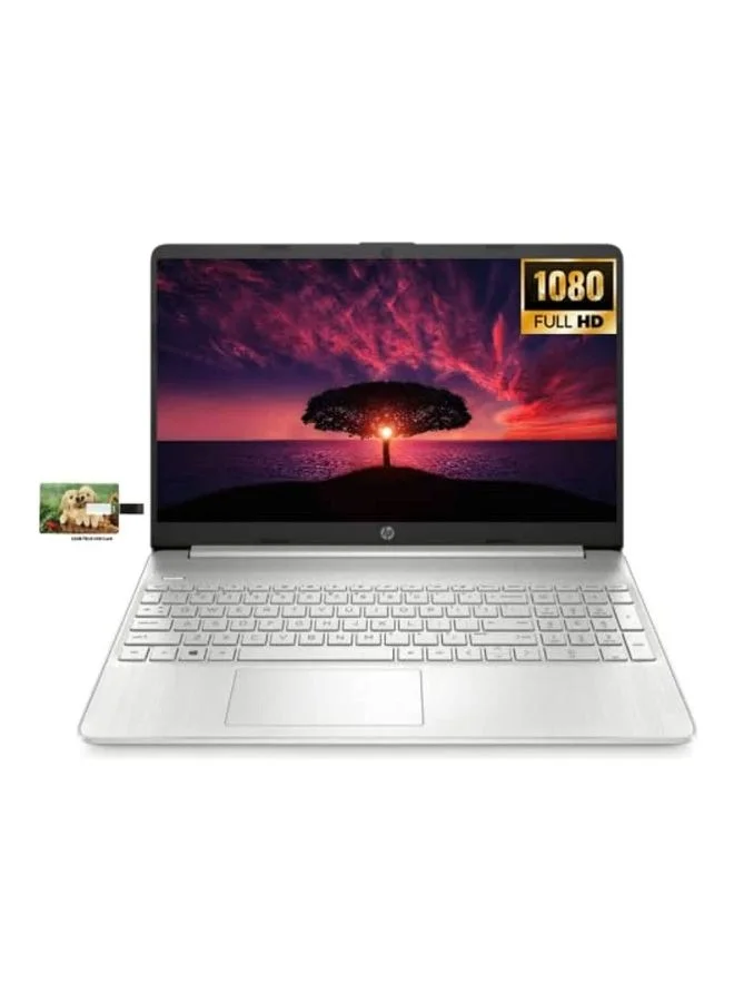 Premium 15.6-Inch Laptop Quad Core i5 12GB RAM 256GB SSD Windows 11 Pro English/Arabic Keyboard (Silver) ynyba