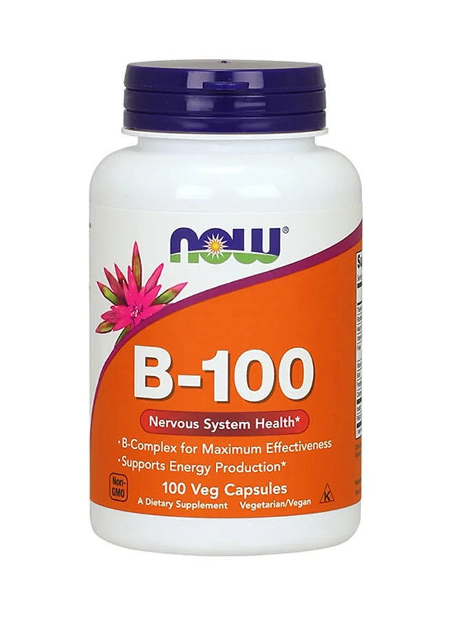 Premium Vitamin B Complex Supplement (100 Capsules) High-Potency B-100 Formula for Daily Energy Support dcygr
