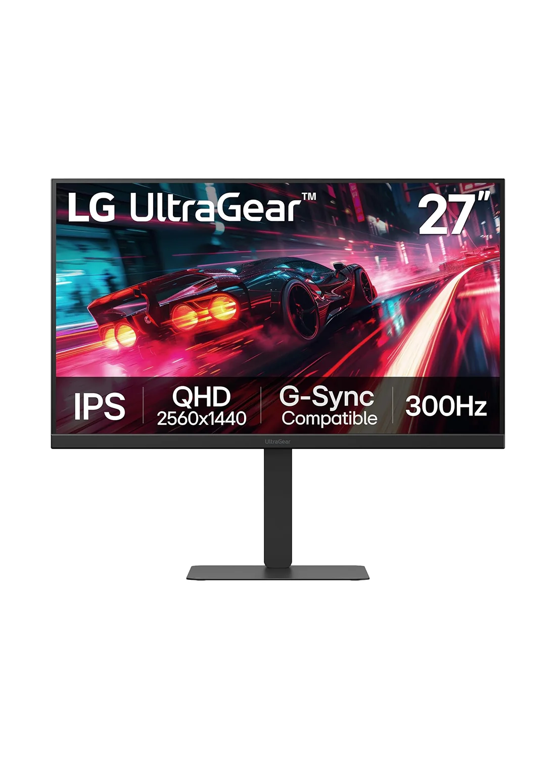 Ultra-HD 27-inch QHD IPS Gaming Monitor, 300Hz Refresh Rate, 1ms Response Time, HDMI 2.1, Ergonomic Adjustable Stand (Black, 27 inch) ma7u8