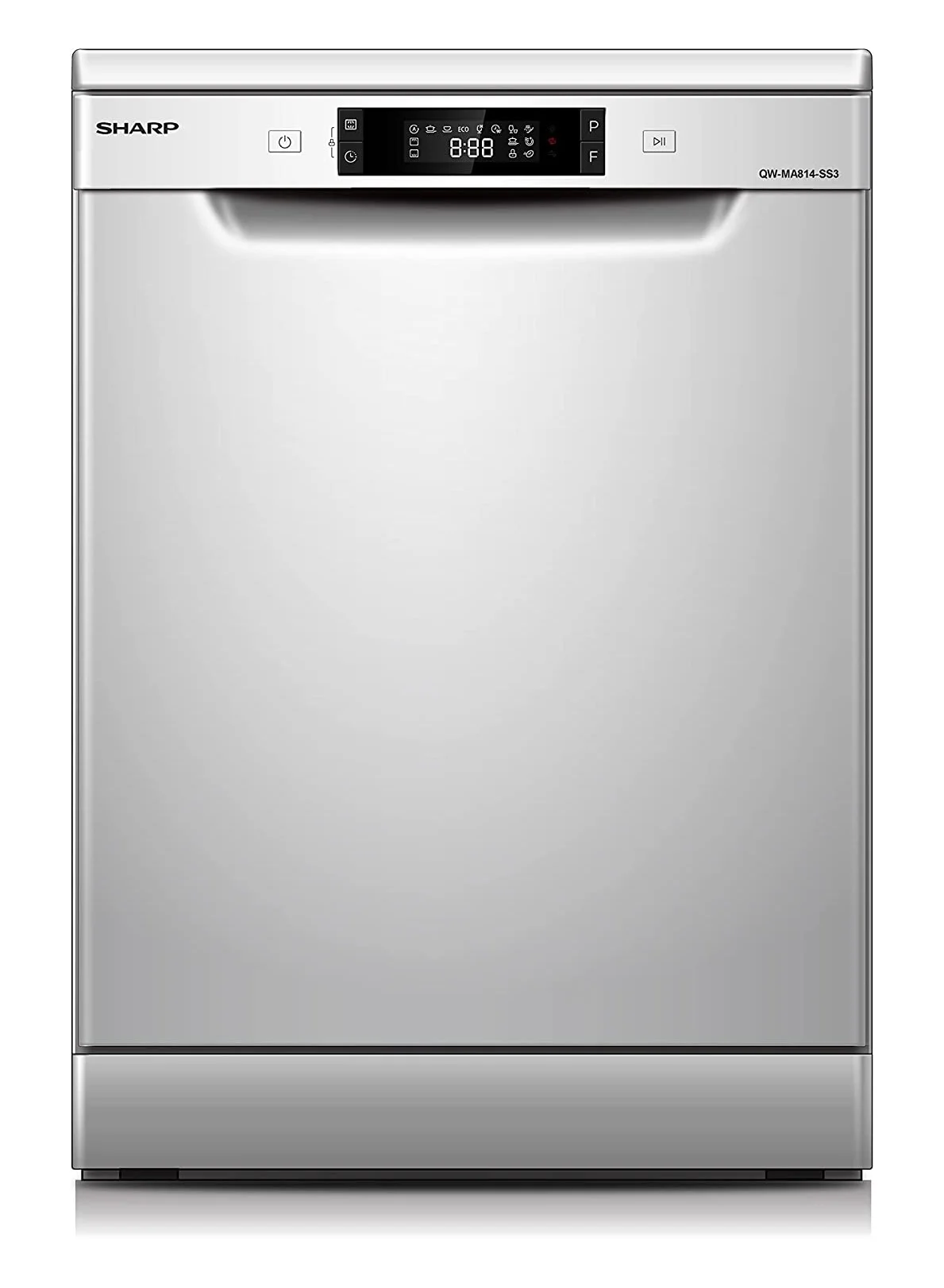 SHARP 14 Place Setting Freestanding Dishwasher Premium Silver Finish (45 kg) 2ie8a
