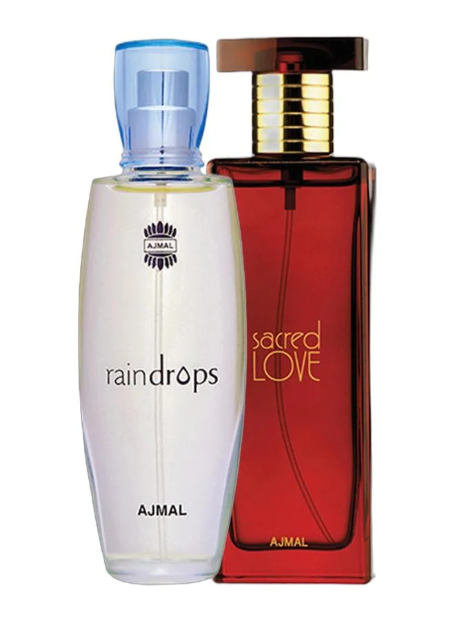 Ajmal Raindrops and Sacred Love Perfume Set for Women (2 x 50 mL) t1nn7