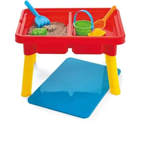 Kidoozie Toddler Sensory Activity Table with Building Block Compatible Lid (Red, 43 x 32 x 28 cm) 4ud9a