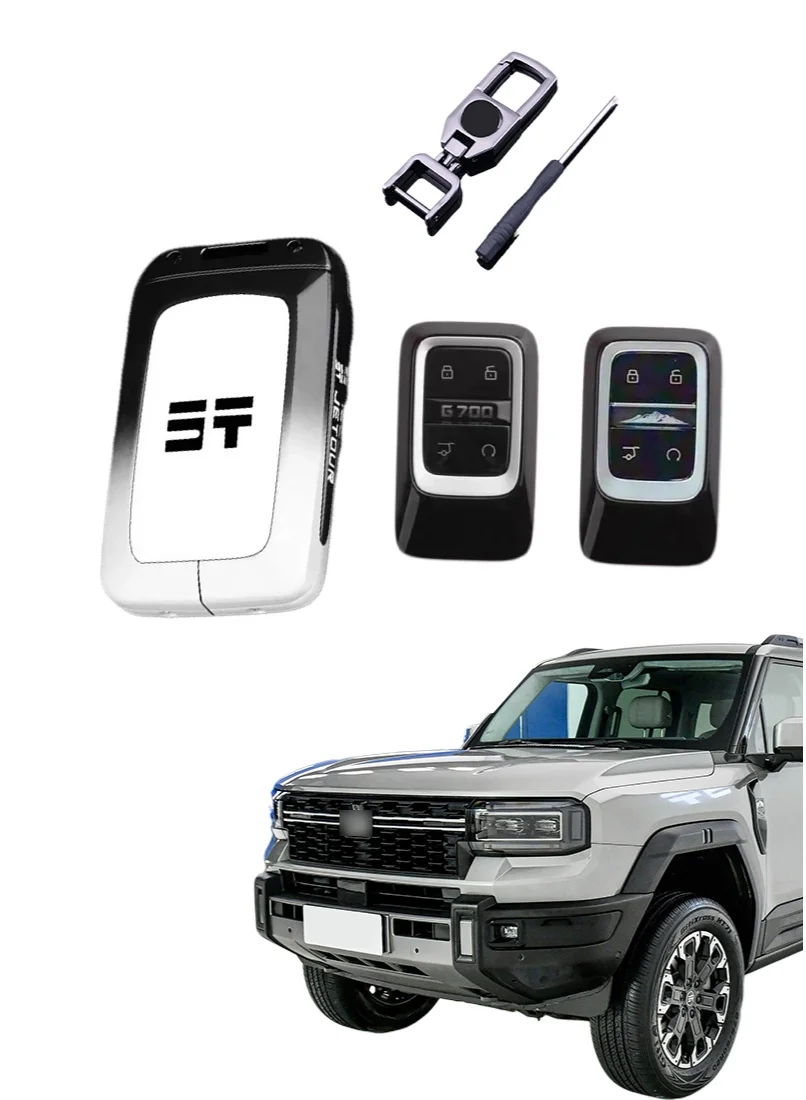 Premium Car Key Fob Cover for Jetour G700 Gradient Full-Cover Protective Shell (Anti-Scratch, 1 Piece) 4y01a