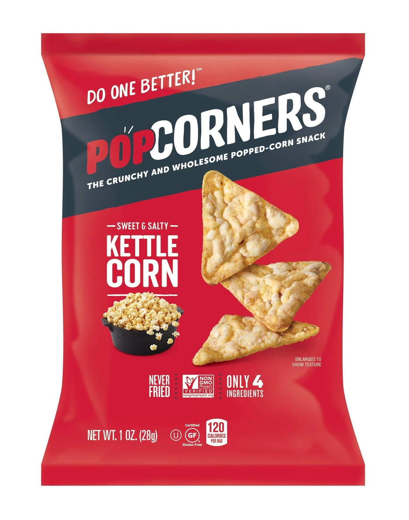 Popcorners Kettle Popped Corn Chips Premium Air-Popped Snack (142 g) 9wphz