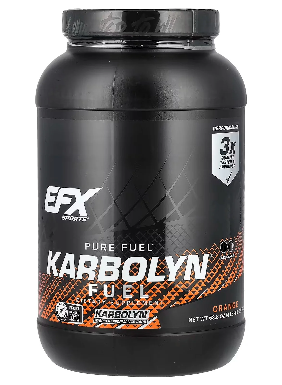 Performance Carbohydrate Powder Supplement (Orange Flavor, 1950g, 35 Servings) v1dlx