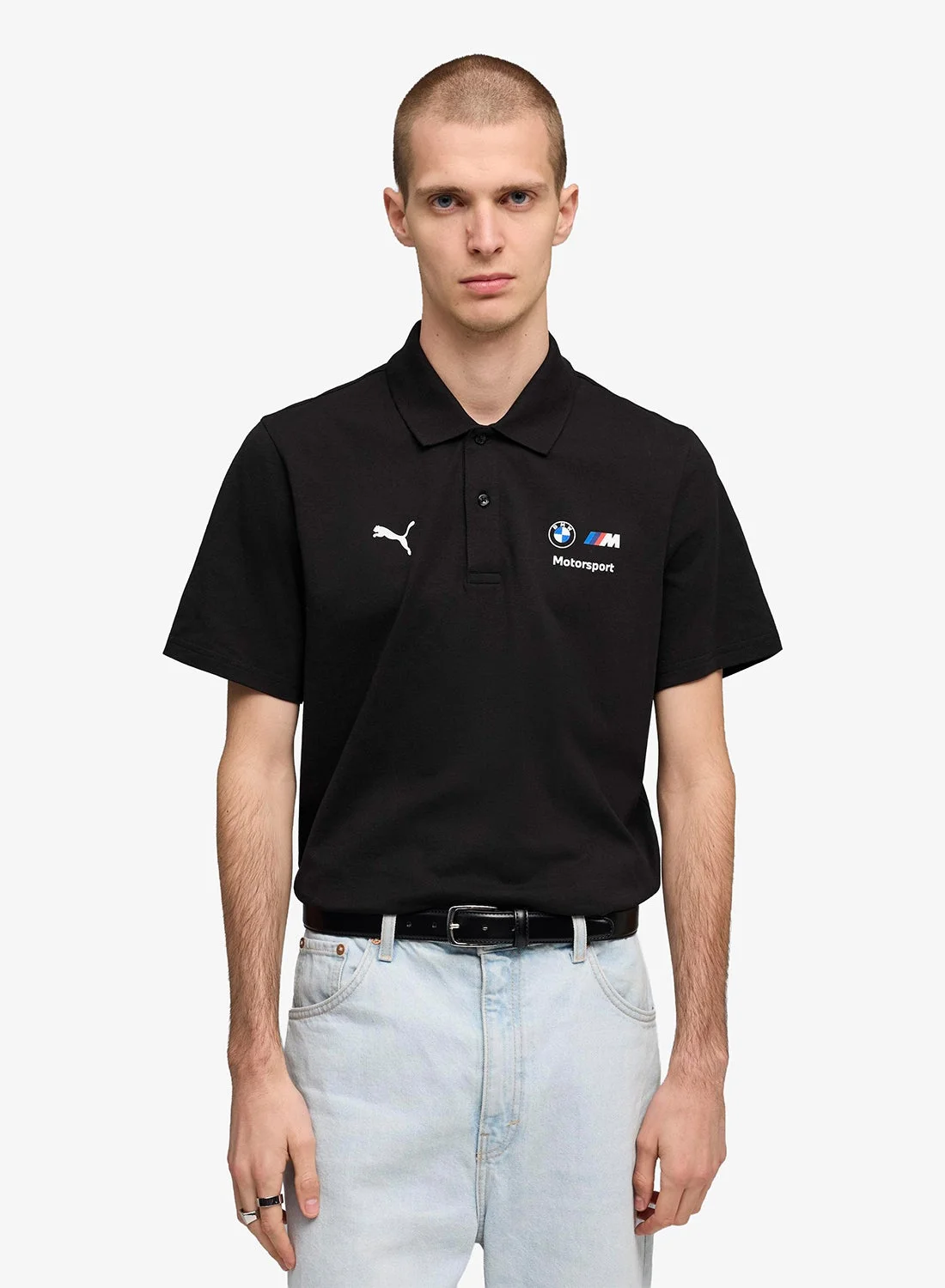 Sport Essential Polo Shirt Premium Cotton Breathable Casual Wear for Men (Size L) tc5q1