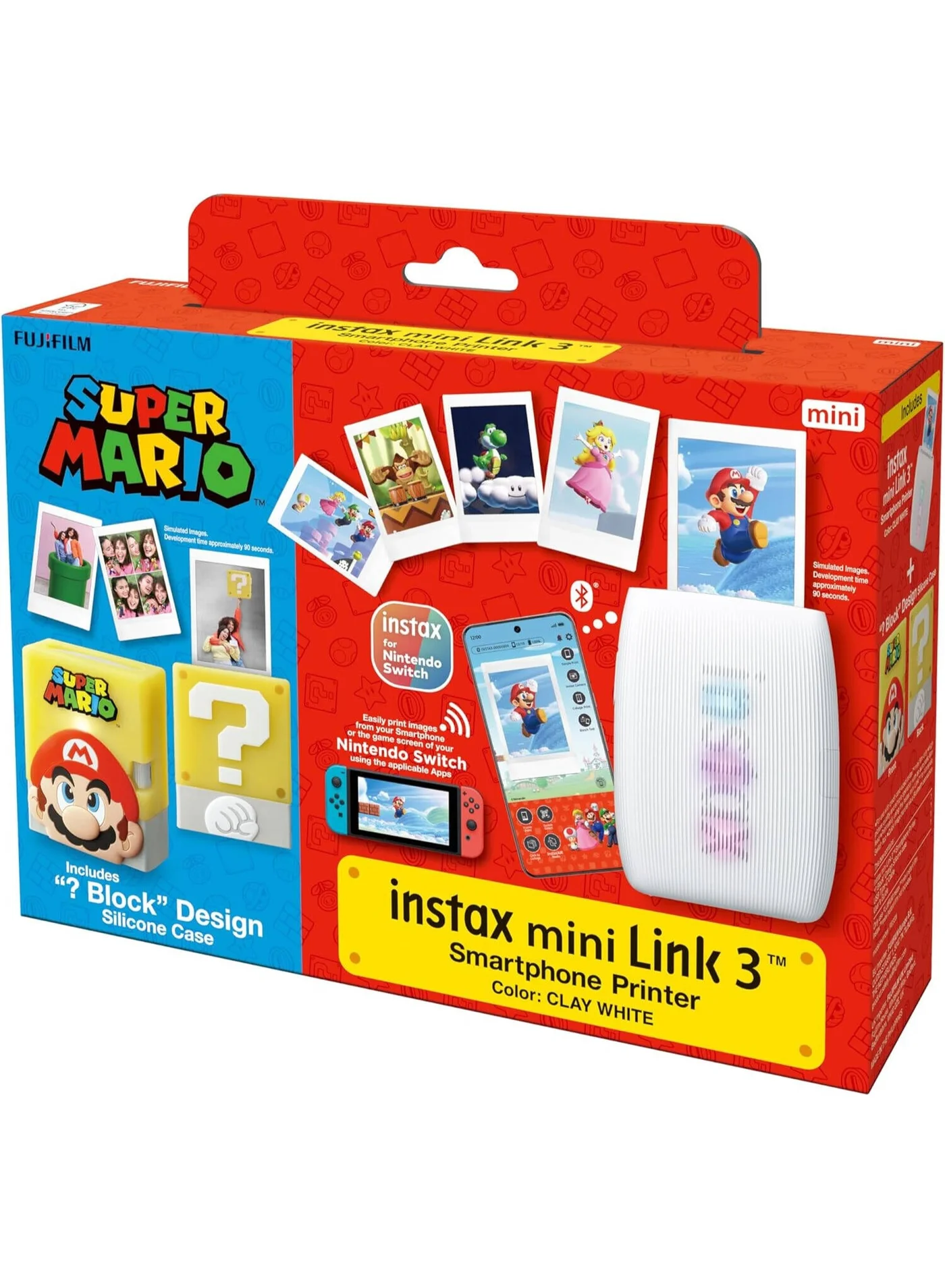 Portable Bluetooth Smartphone Instant Photo Printer with Protective Silicone Case (2x3 inch, White) qtscq