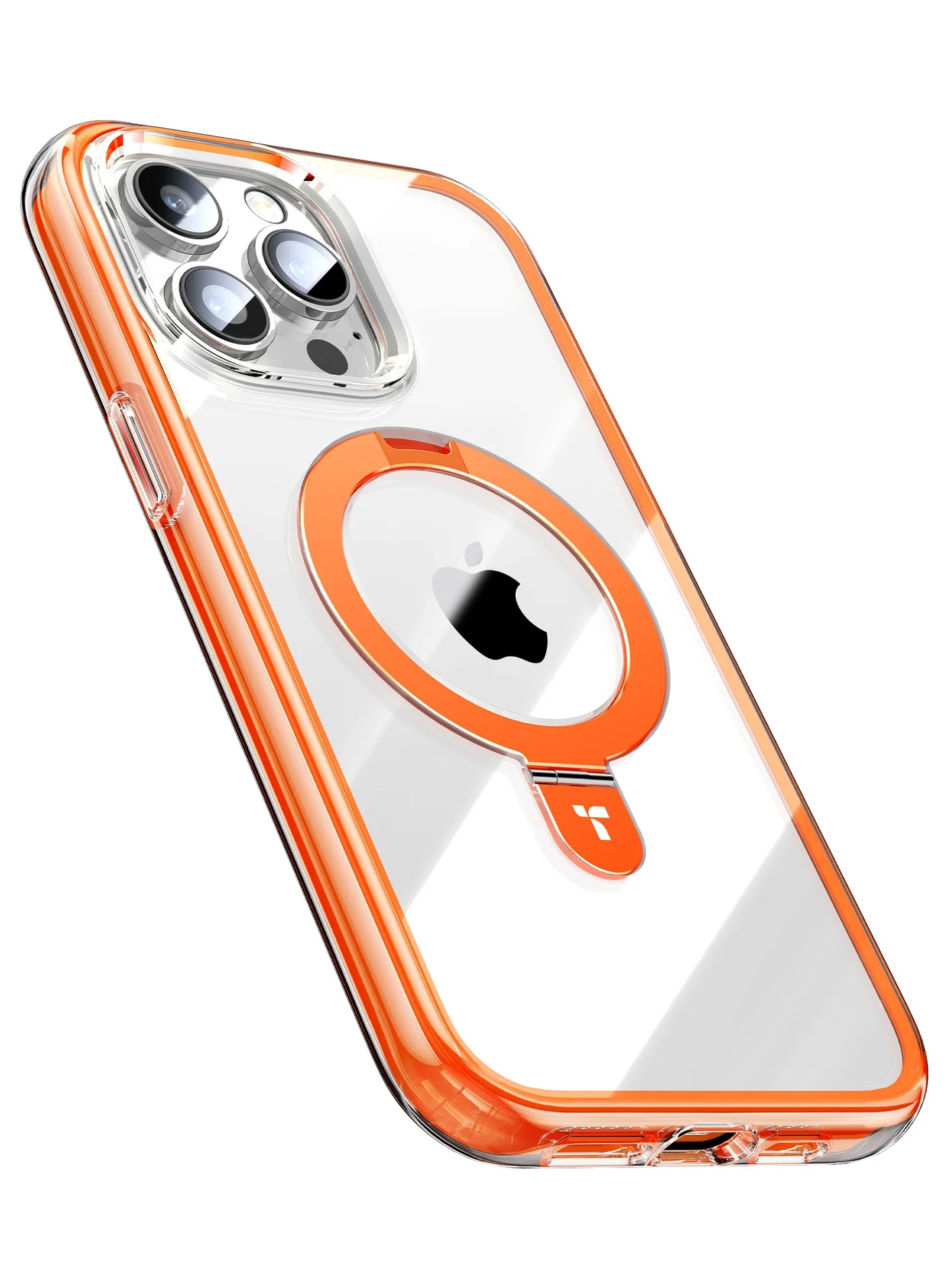Premium Magnetic Protective Case with Integrated Kickstand for Smartphone (Clear, 15 Pro) 36b99