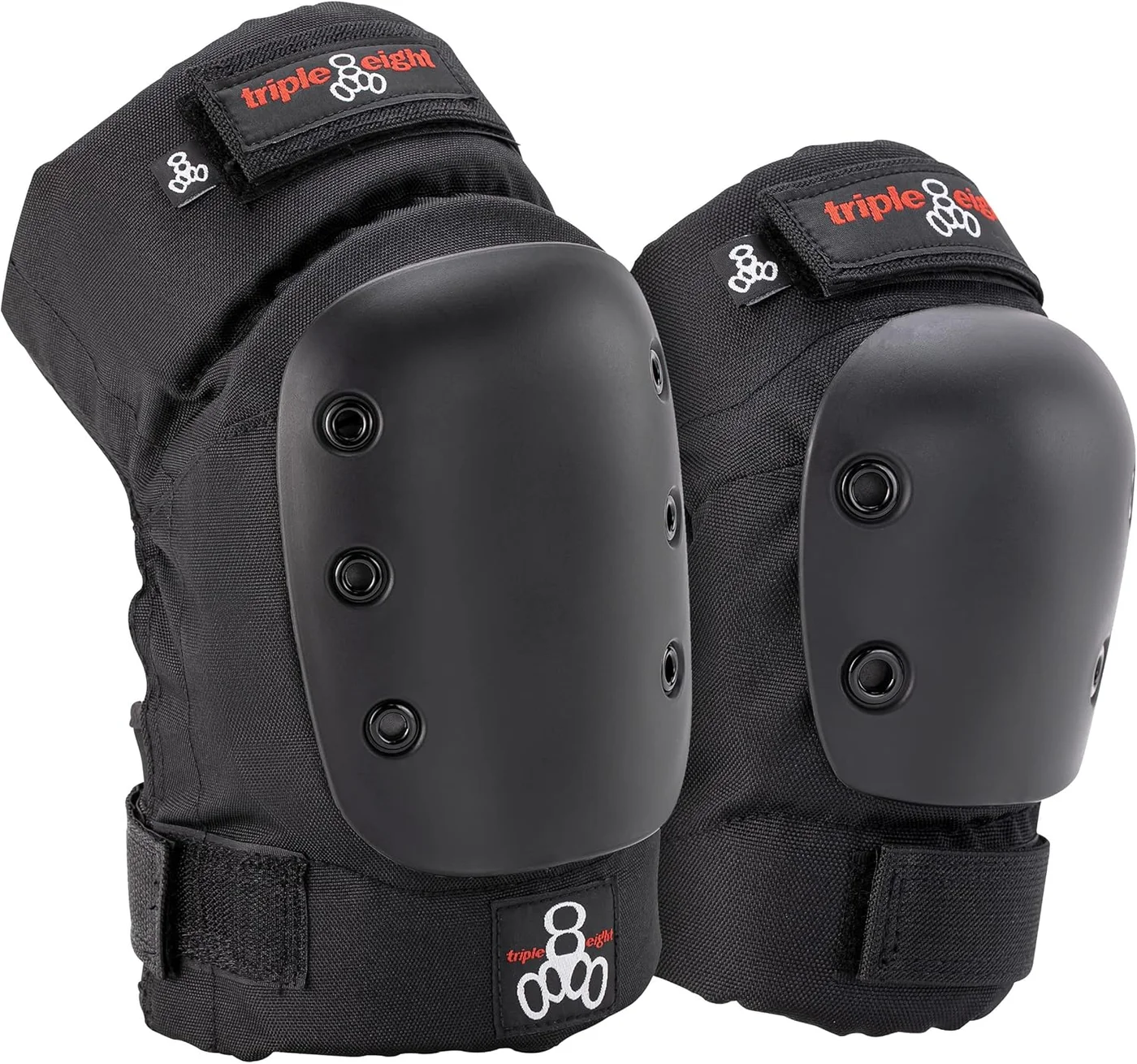 Premium Park Skateboarding Protective Gear Set with KP 22 Knee Pads and EP 55 Elbow Pads (Adult, Black) 7jrc3