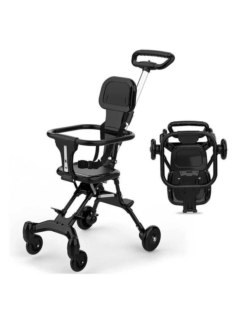 Beauenty 2-in-1 Convertible Travel Stroller - Lightweight Foldable Design with Shockproof Frame and Adjustable Canopy for Toddlers md8w0