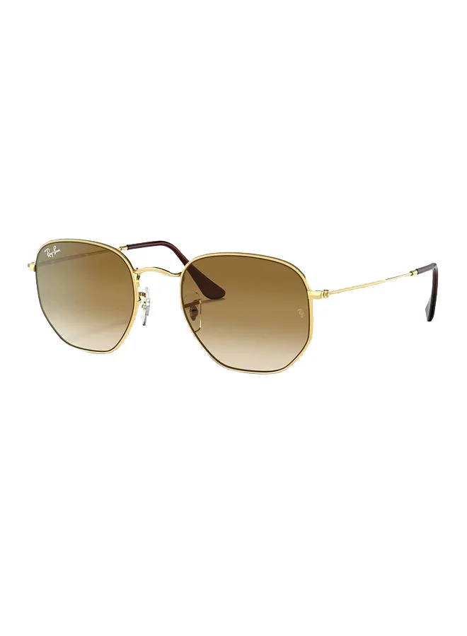 Premium Hexagonal Flat Lens Sunglasses Unisex Lightweight Metal Frame UV Protection (One Size) 25fko