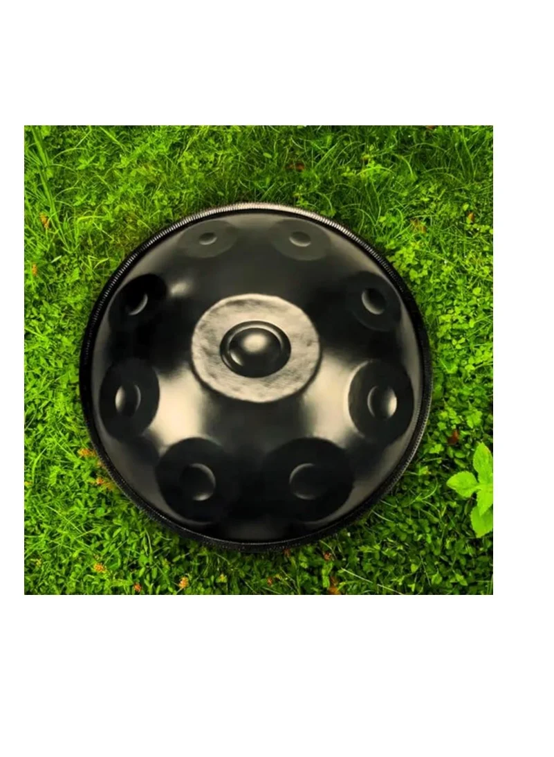 Megarya Handpan Drum 9 Notes D Minor Professional Percussion Instrument (Alloy Steel, 56 cm) iwsh2