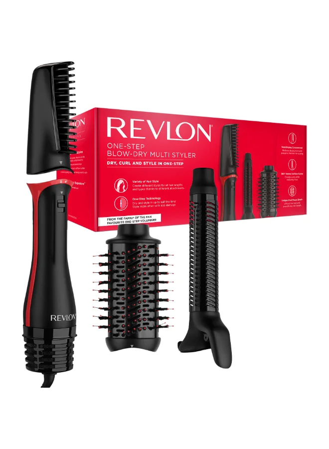Professional 3-in-1 Hair Dryer and Volumizer Styler with Detachable Attachments (Black, 1 Unit) 8750v