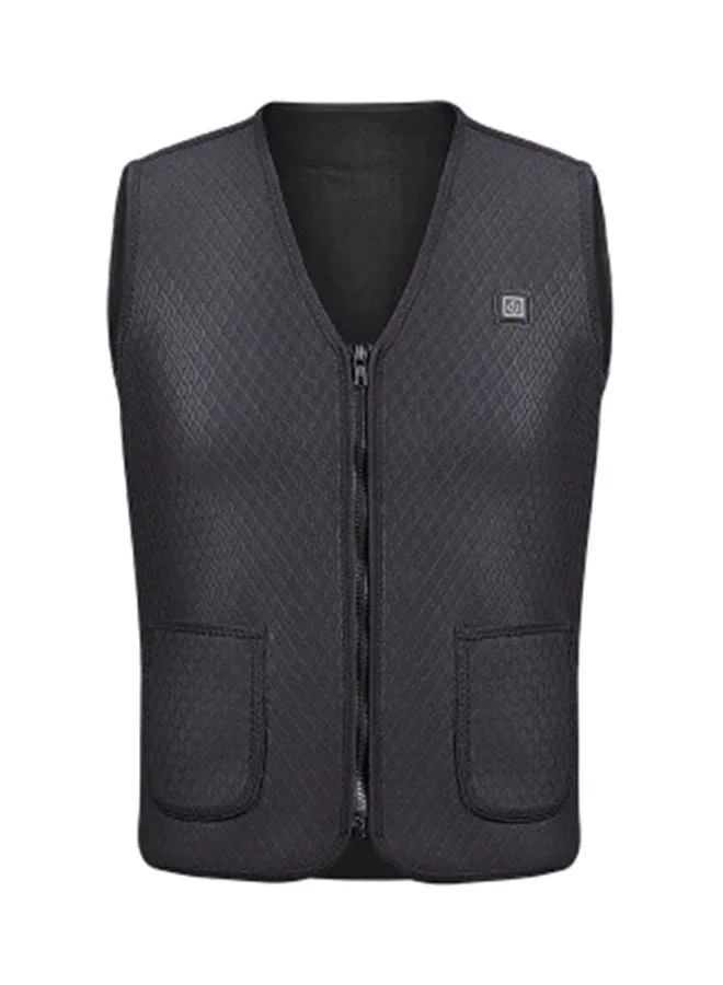 MUNTAQI Electric Heated Vest for Motorcycle Riding Premium Thermal Gear (Black, Large) z07fw