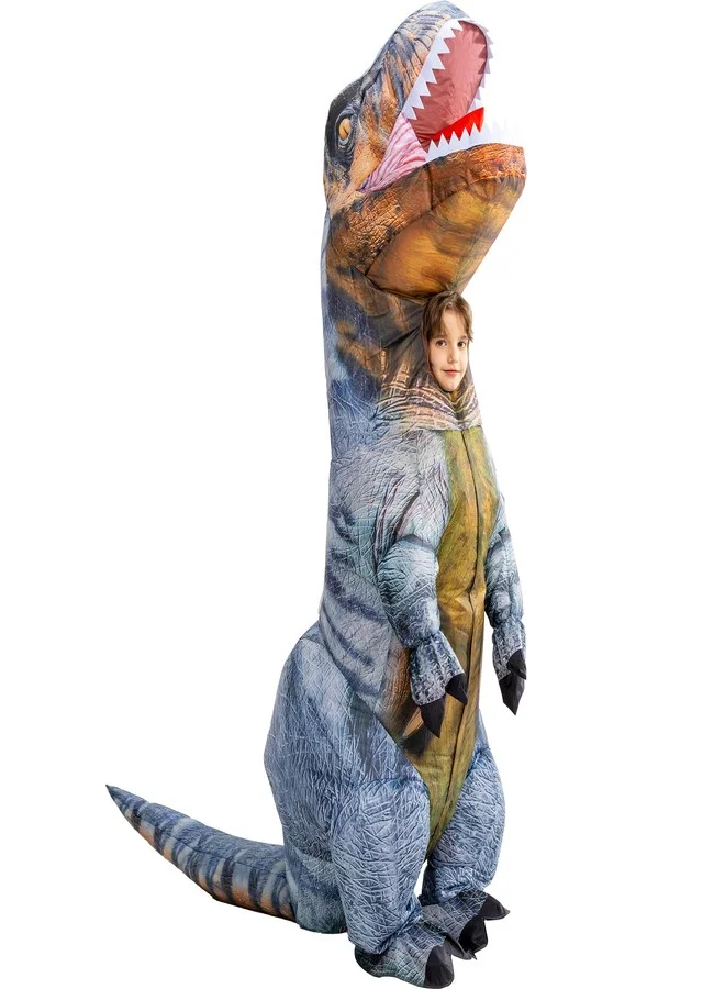 RQUXMT Inflatable T Rex Dinosaur Costume Full Body Suit for Kids (6-7 Years) 6t3hq