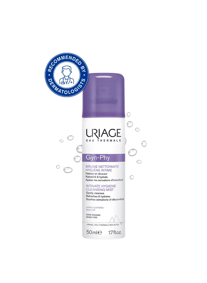 Uriage Intimate Hygiene Refreshing Cleansing Mist pH Balanced Gentle Formula for Daily Comfort (50 mL) as7ek