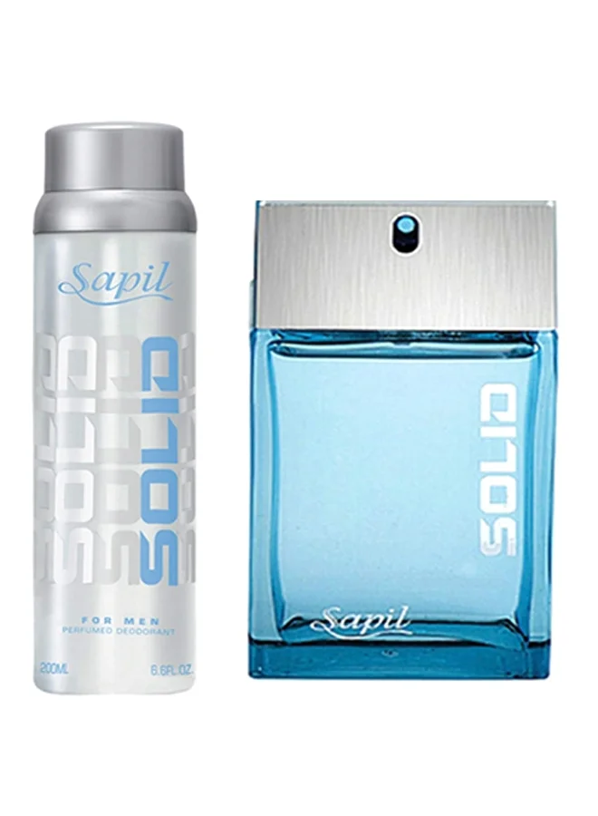 Sapil Solid Perfumed Deodorant and EDT Fragrance Gift Set (200mL, 100mL) 1tn56
