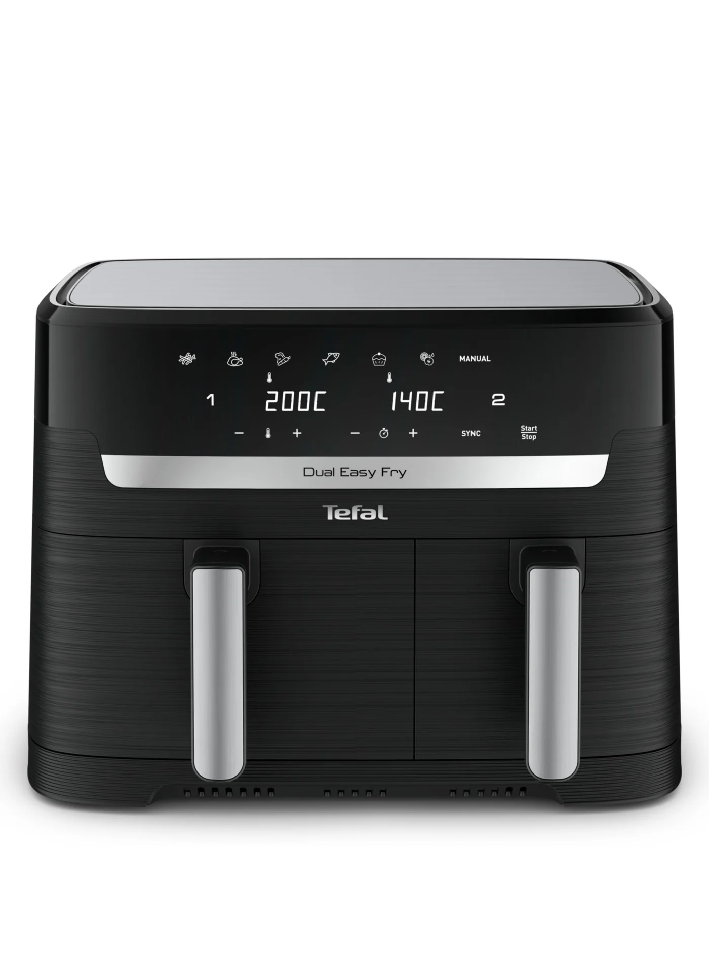 Premium Dual Drawer Air Fryer with 7 Pre-Set Programs and Smart App Control (Black, 8.3 L) fowt7