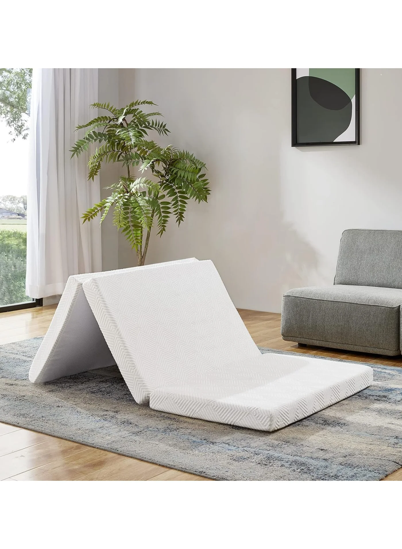 Premium Knitted Cotton Folding Mattress Orthopedic Support Bedding (180x90x7 cm) pd8ac