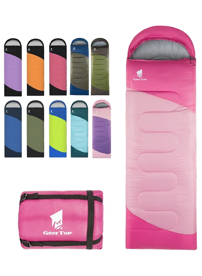 GEERTOP Backpacking Sleeping Bag Lightweight Portable Camping Gear for Adults and Kids (Polyester, 190 cm x 75 cm) 2u59k