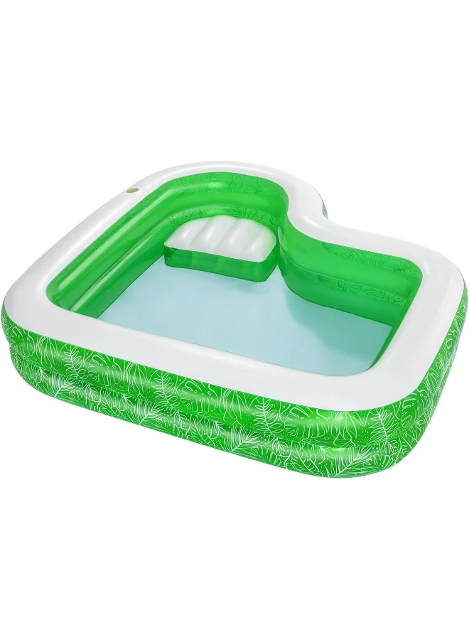 Tropical Paradise Family Pool Inflatable Swimming Pool (231x231x51cm) 2lv6v