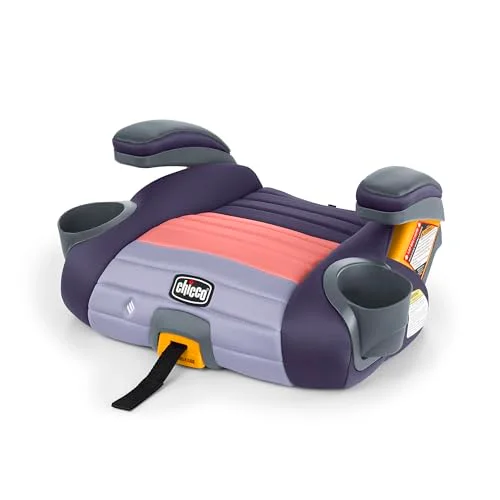 Premium Backless Booster Car Seat with Quick-Release Latch System (Sunset Purple, 18-50 kg) b9au1