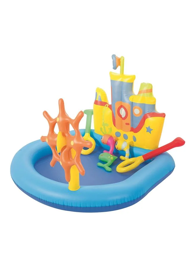 Premium Tug Boat Inflatable Outdoor Pool for Kids (140x130x104cm) 3wy72