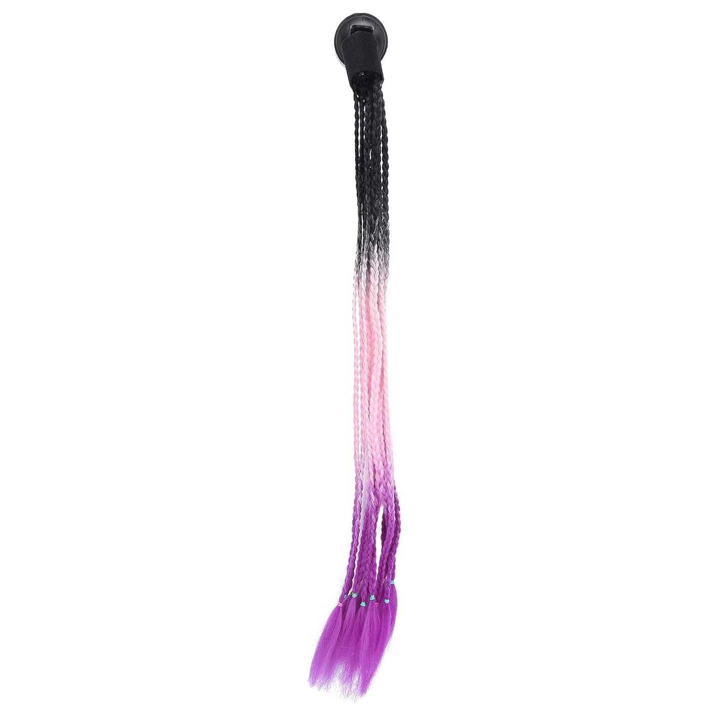 Riders Motorcycle Helmet Pigtails Gradient Purple Dreadlocks Punk Style Suction Cup Ponytail Decoration (2 Pack) onsxk