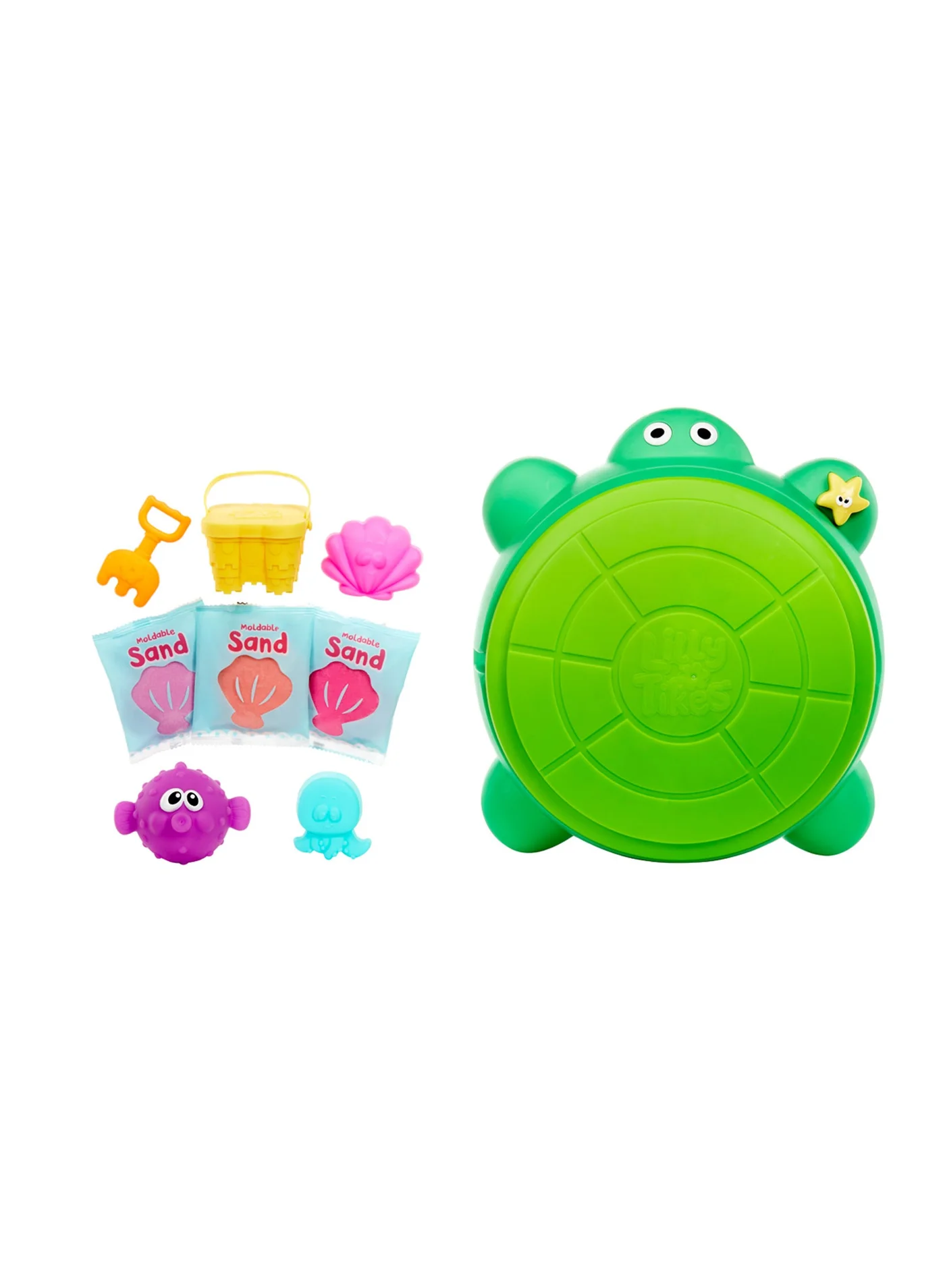Premium Turtle Sandbox and Pool 2-in-1 Outdoor Play Set for Kids (Green, 100 cm) hndje