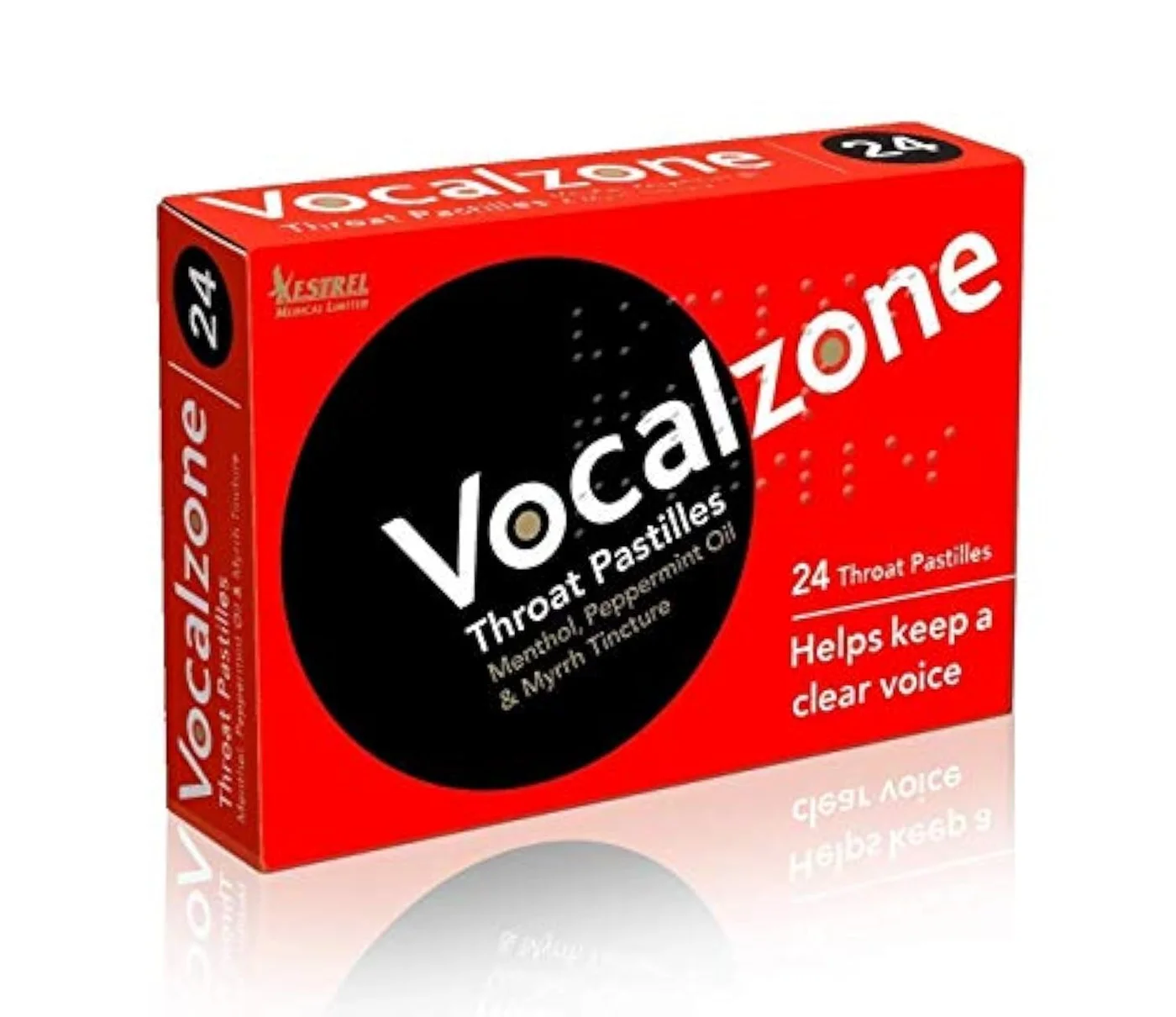 Vocalzone Throat Pastilles Premium Soothing Lozenges (24 Count) pwghs