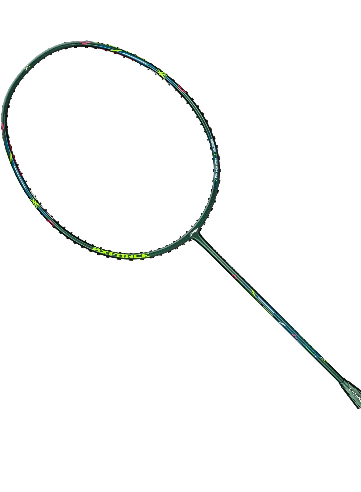 Premium Badminton Racket Professional Lightweight Graphite Frame (Deep Teal, 4U) qazo1