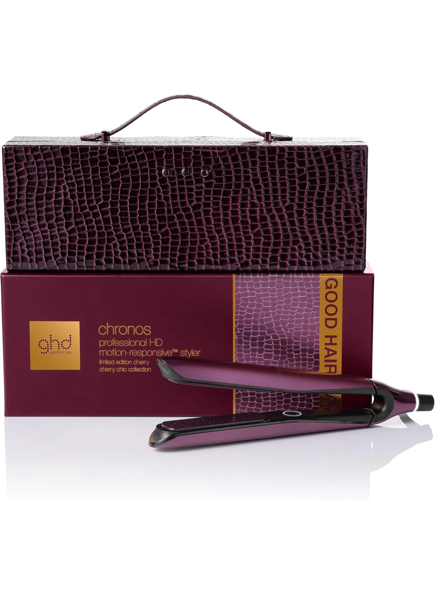 Premium Smart Hair Straightener Professional Flat Iron with Motion-Responsive Technology for Smooth Styling (Cherry Chic, 2.5 cm) 1593s