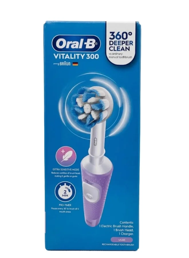 Premium Rechargeable Electric Toothbrush 360¡ã Deep Cleaning System (Lilac, 1 Count) hyewl