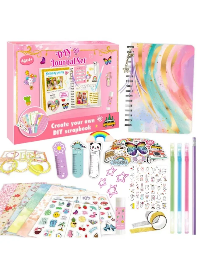 Daytoyz DIY Journal Scrapbook Craft Kit for Girls Creative Art Stationery Set (Multicolor, 1 Set) q3bh0