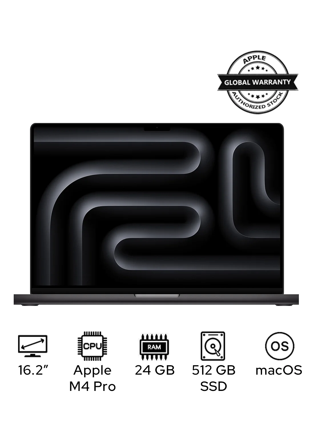 Premium Smart High-Performance Laptop 16.2-Inch Display 24GB RAM 512GB SSD (Space Black, 16.2 Inch) 9svmm