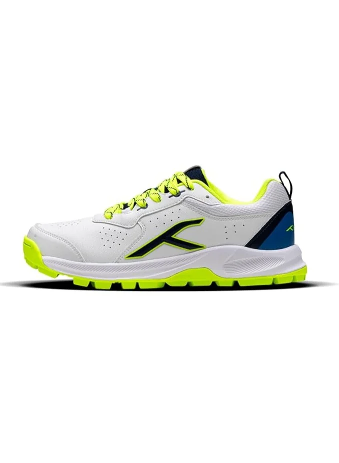 HUNDRED HyperDrive Cricket Shoes with TerraSpike Rubber Studs and Embedded Support Plate for Stability (Unisex, Lightweight Vegan Leather) irtv4