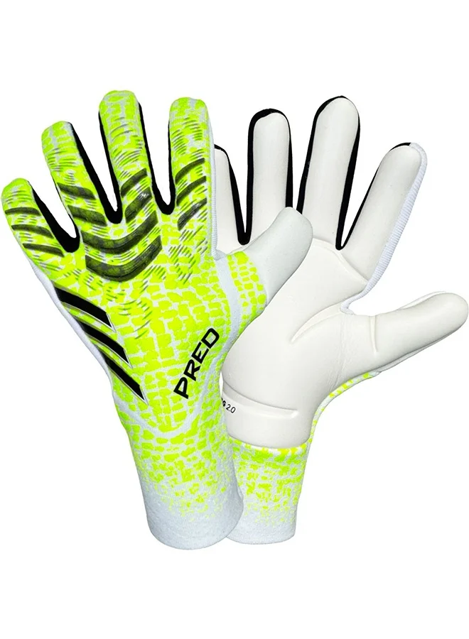 Professional Goalkeeper Gloves with Fingersave Support for Football Training (Black, Size 9) cuwr7