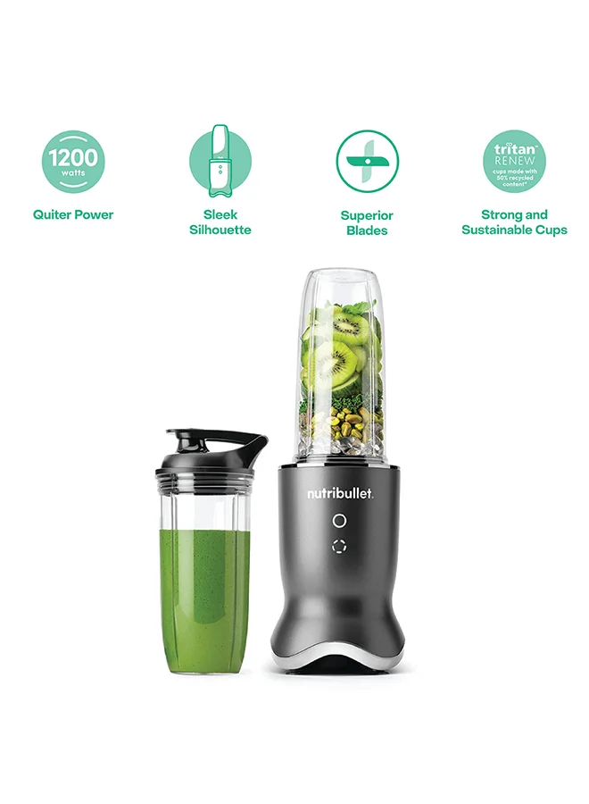 High-Speed Blender 1200W Professional Kitchen Mixer with Tritan Cups (Dark Grey, 900 mL) ia4l2