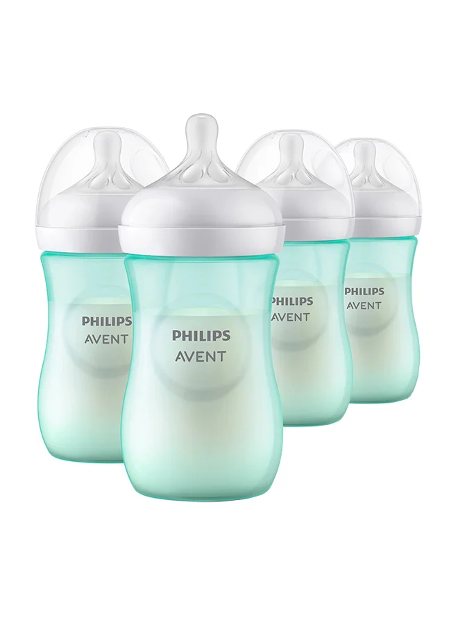 Premium Natural Response Baby Feeding Bottle Set (Teal, 260 mL, 4 Pieces) m3zmf