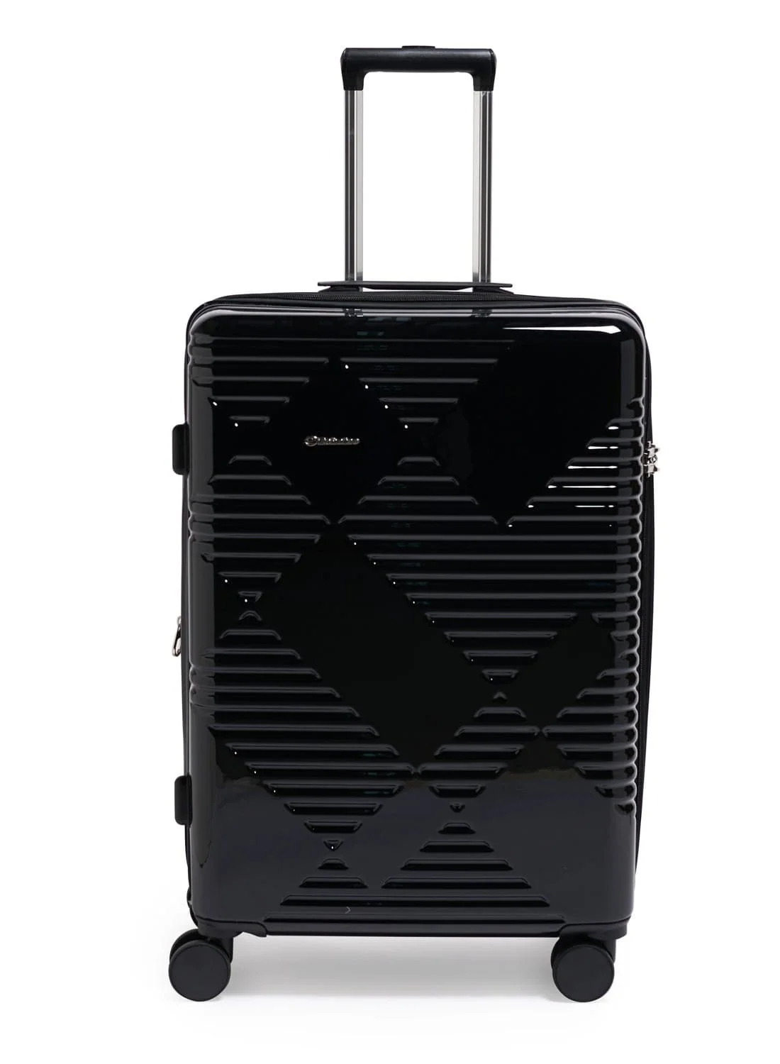 Extravagant Hardcase Expandable Check-In Luggage Trolley with 4 Double Spinner Wheels (Black, 71 cm) yxea0