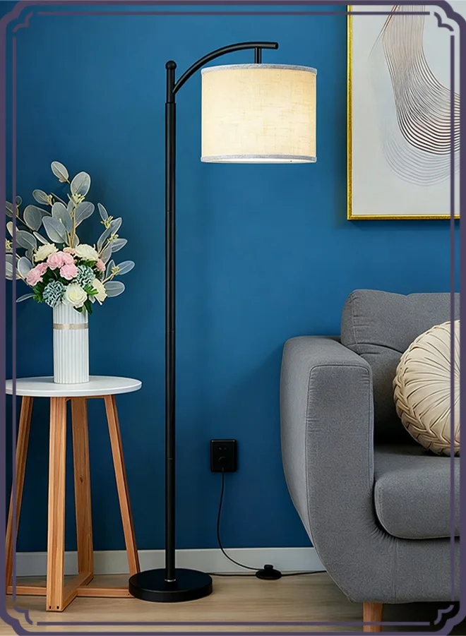 APEX Floor Lamp for Living Room with 3 Color Temperatures and Adjustable Linen Shade (160 cm) 5x73b