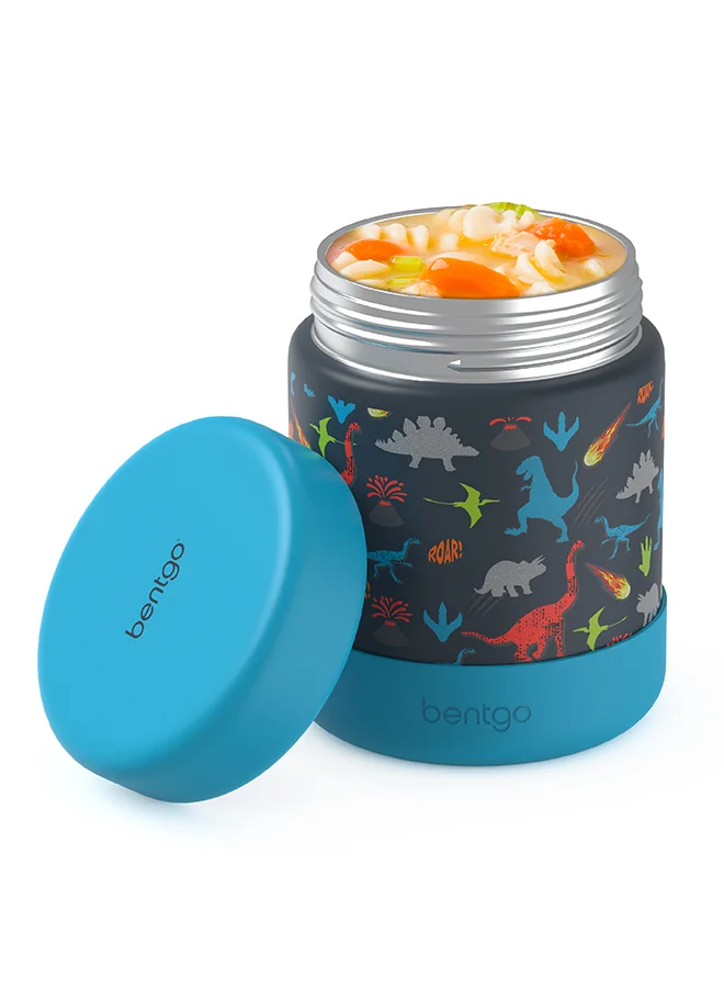 Premium Stainless Steel Insulated Food Jar for Kids (Dino Print, 470 mL) or1vv