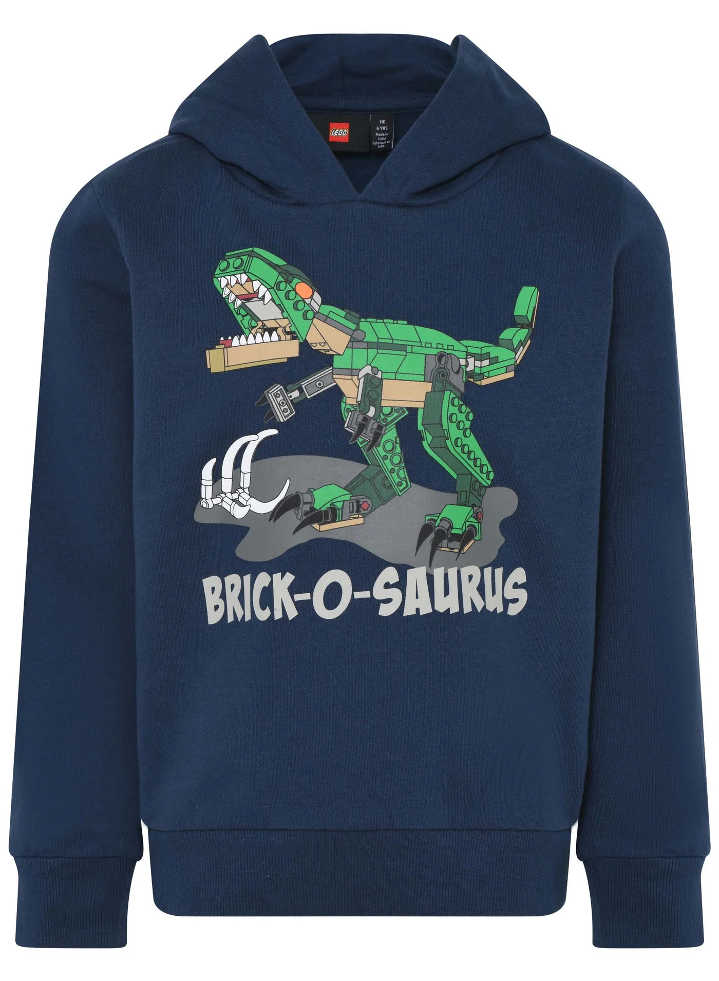 Premium Dinosaur Hoodie for Kids Soft Cotton Pullover Sweatshirt (Green, 120 cm) jizgh