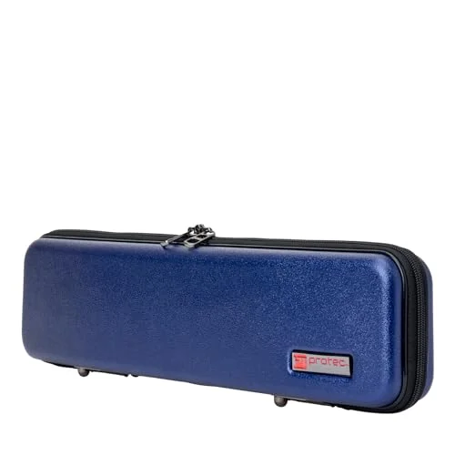 Premium Micro ZIP Flute Carrying Case for B and C Foot Flutes (Blue, Compact Design) lcebj