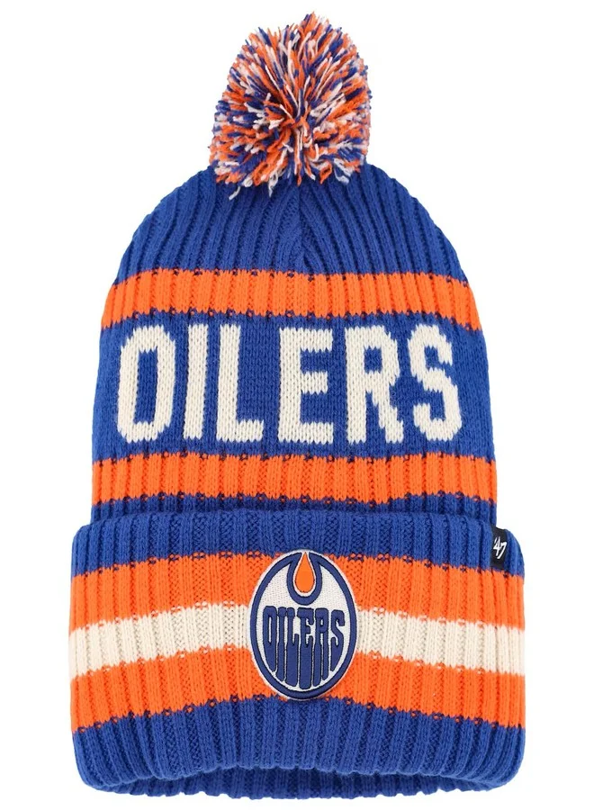 Premium NHL Team Logo Knit Cuffed Pom Beanie Hat for Cold Weather (Blue, One Size) a1fwh