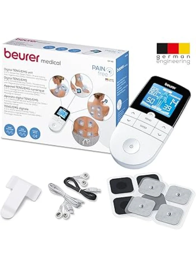 Digital TENS and EMS Muscle Stimulator Machine for Pain Relief and Massage (2 Channels, 70 Training Programs) sowys