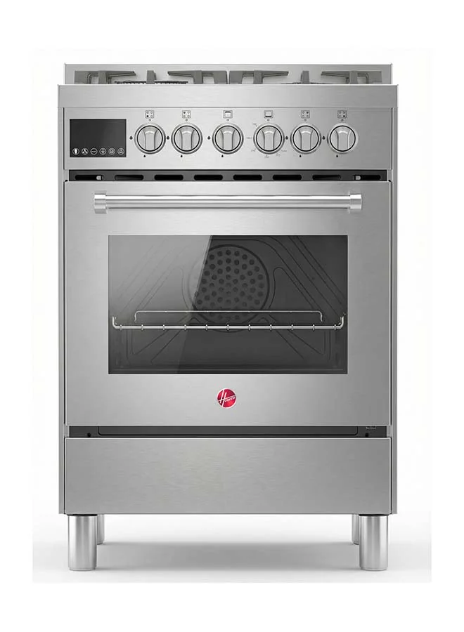 Premium Freestanding Gas Cooker with 5 Burners and Gas Oven (Silver, 60x60 cm) fictz