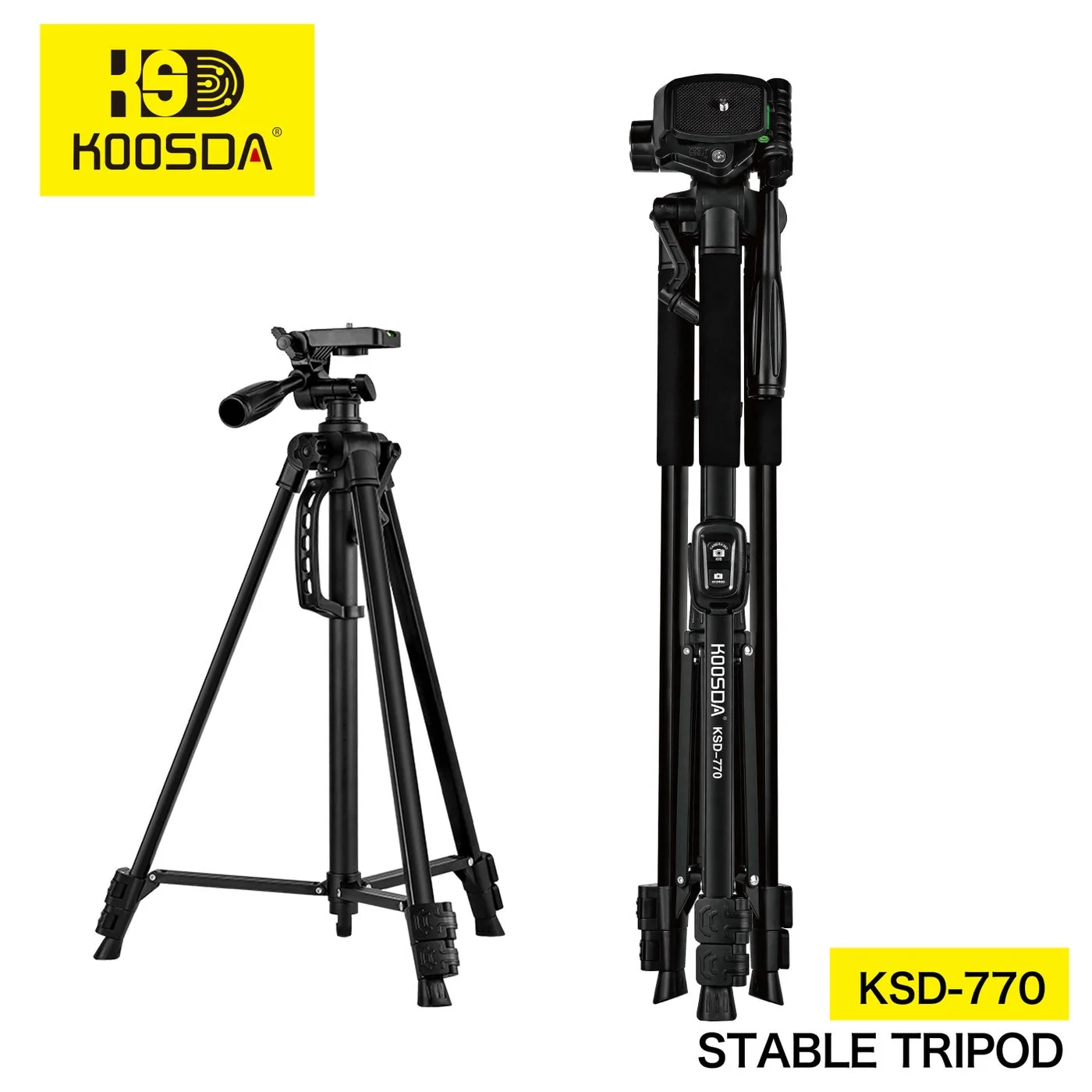 KOOSDA KSD-770 Professional Photography Tripod (1.6m, Black) 97iyf
